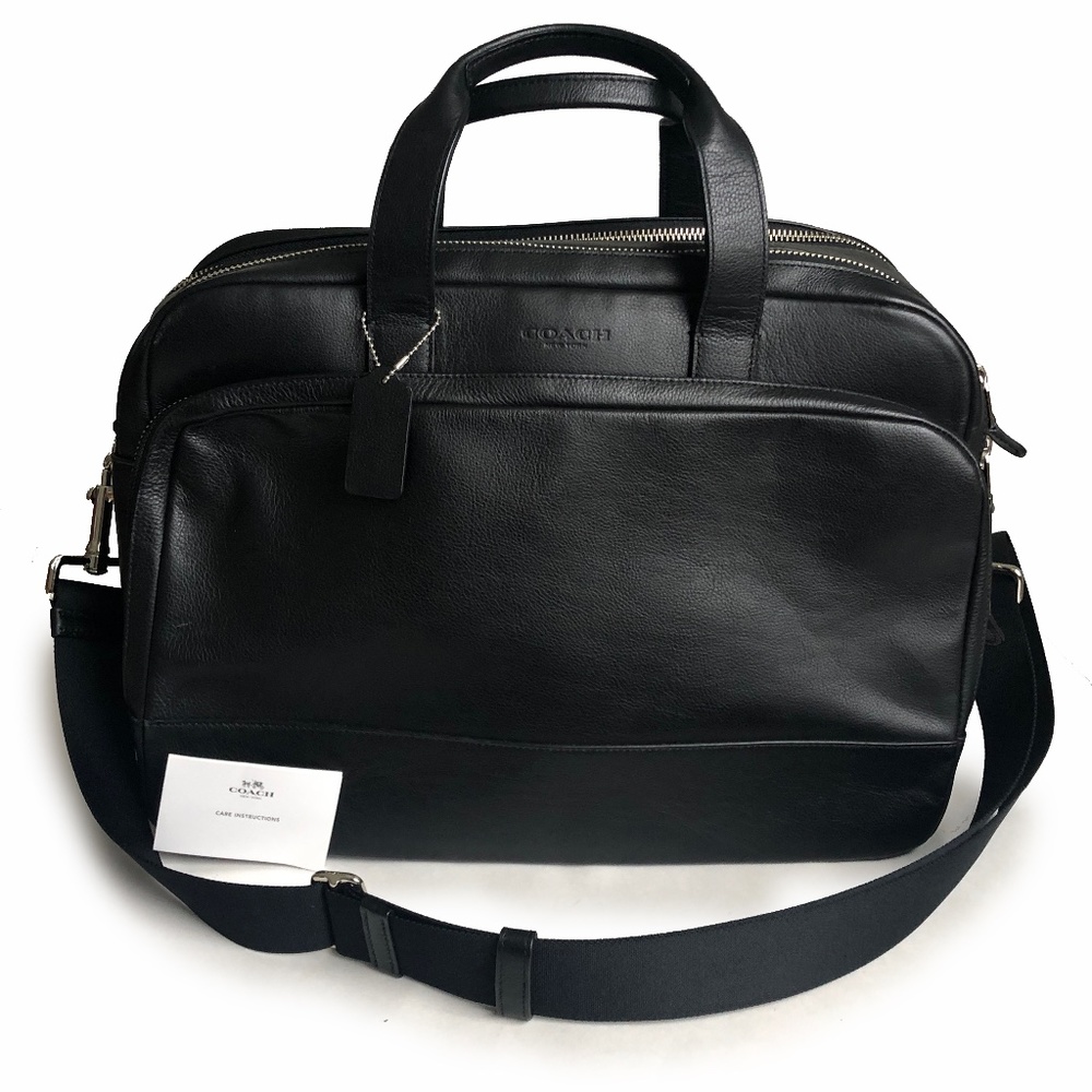 Coach Bag Hamilton Commuter Bag Messenger Brief Black Leather Style #F72224 NWOT - Picture 3 of 11